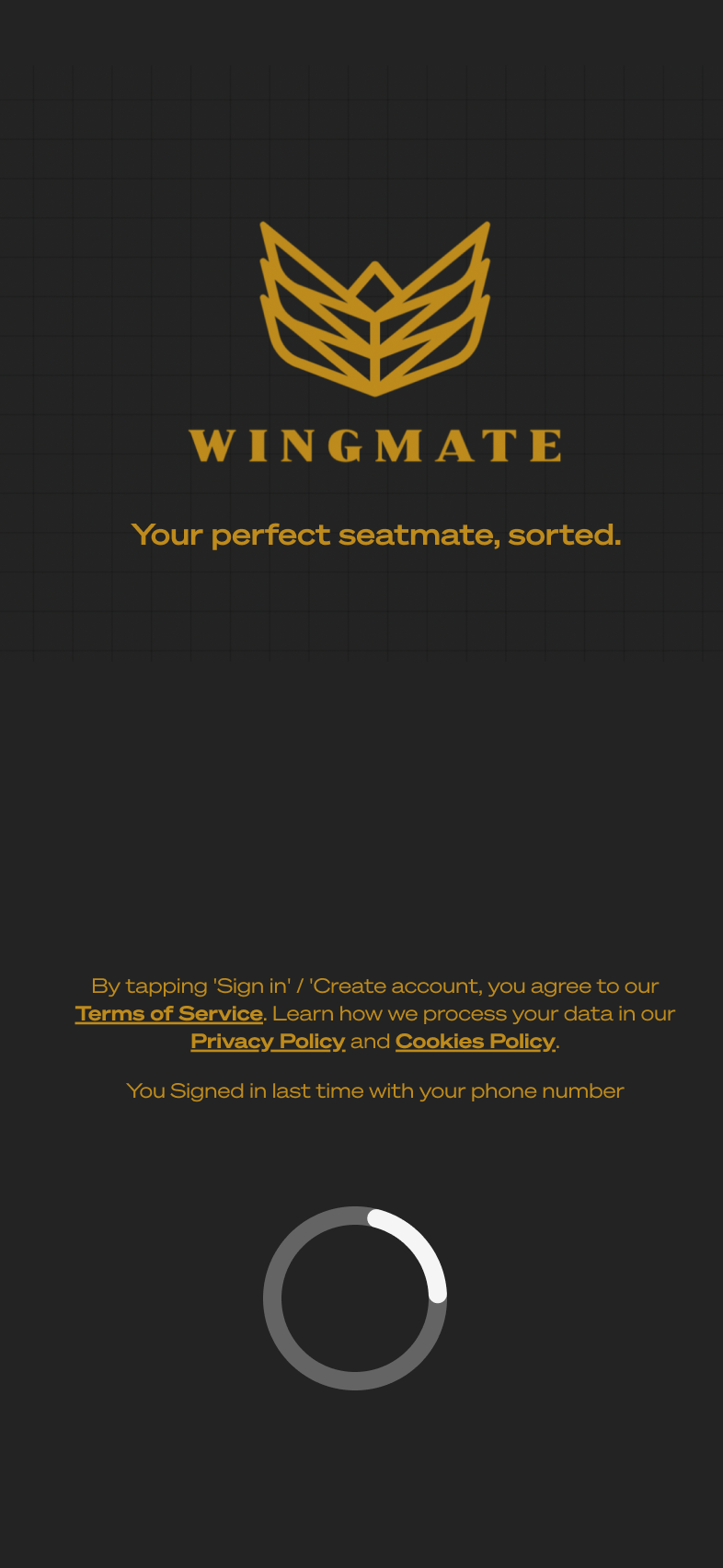 Signing in